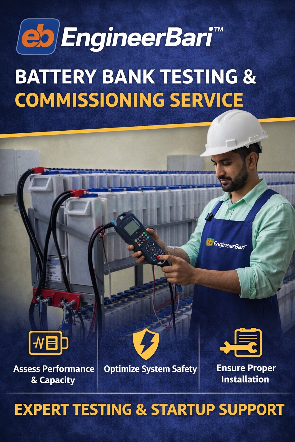  Battery Bank Testing & Commissioning Service